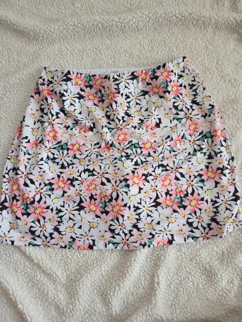 Ekouaer Floral Tennis Golf Skort XL Pink White Black Built In Shorts